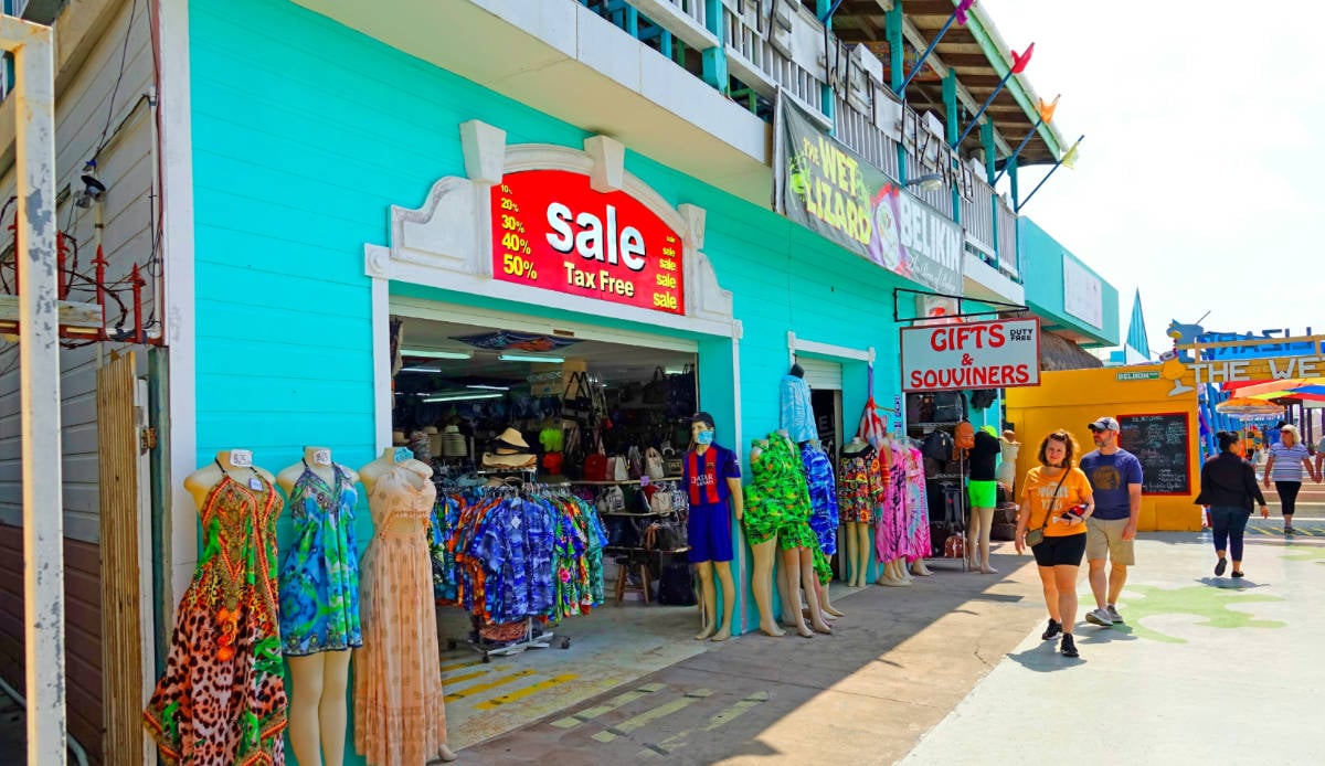 Shopping in the Belize Port Area