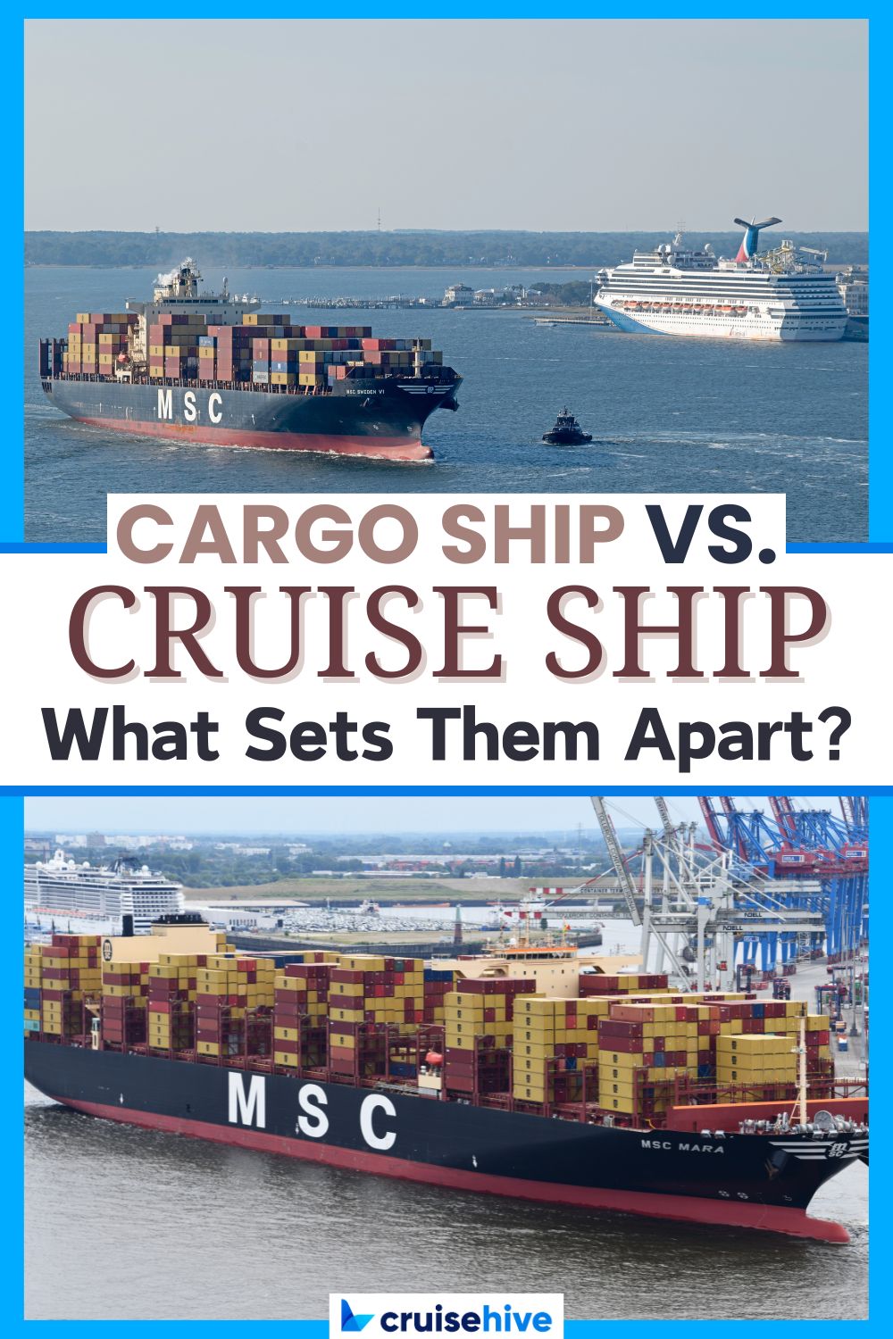 Cargo Ship vs. Cruise Ship