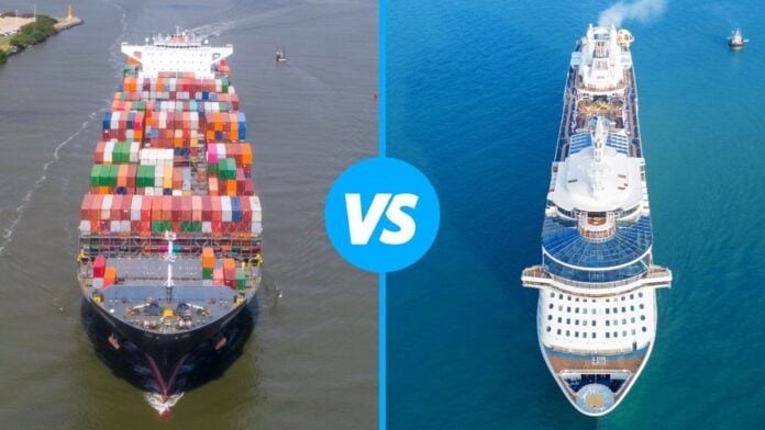 Cargo Ship vs Cruise Ship