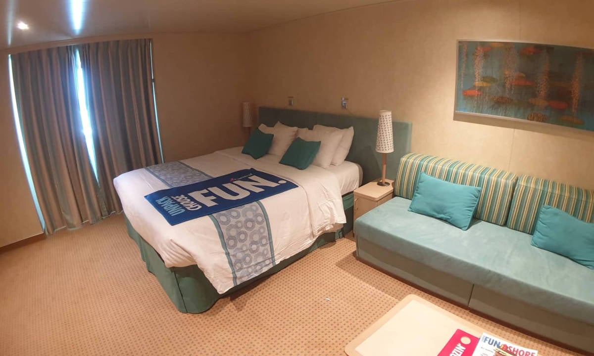 Stateroom on Carnival Cruise Ship