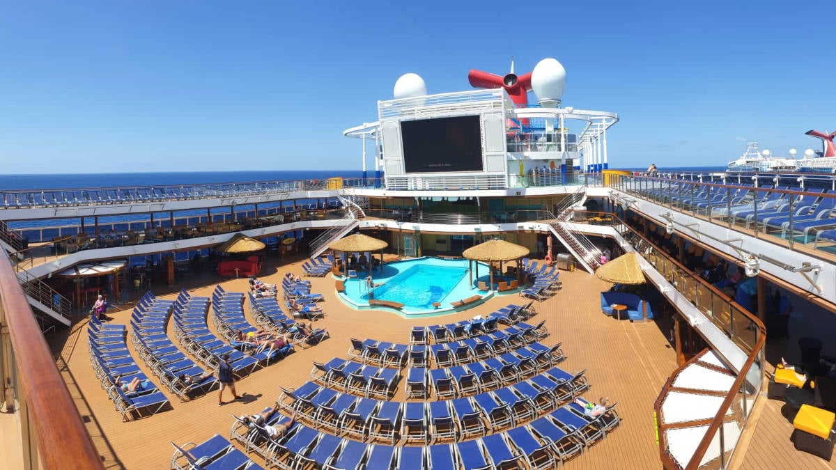 Lido Deck Carnival Cruise Ship Screen