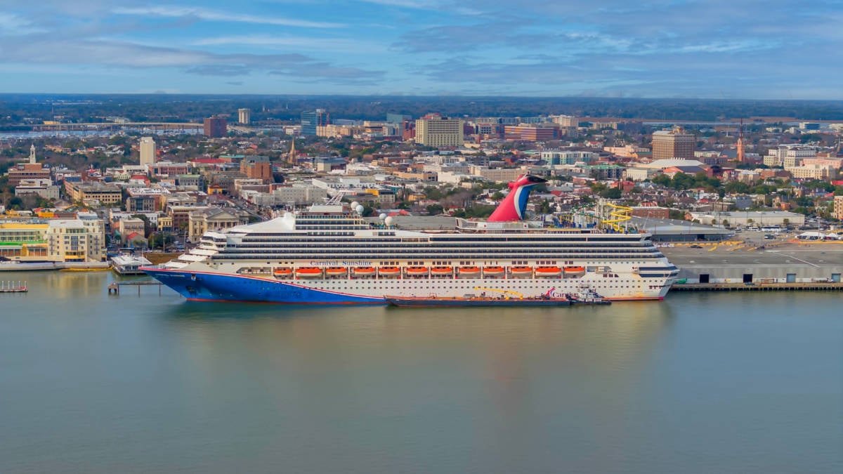 Carnival Sunshine Docked in Charleston