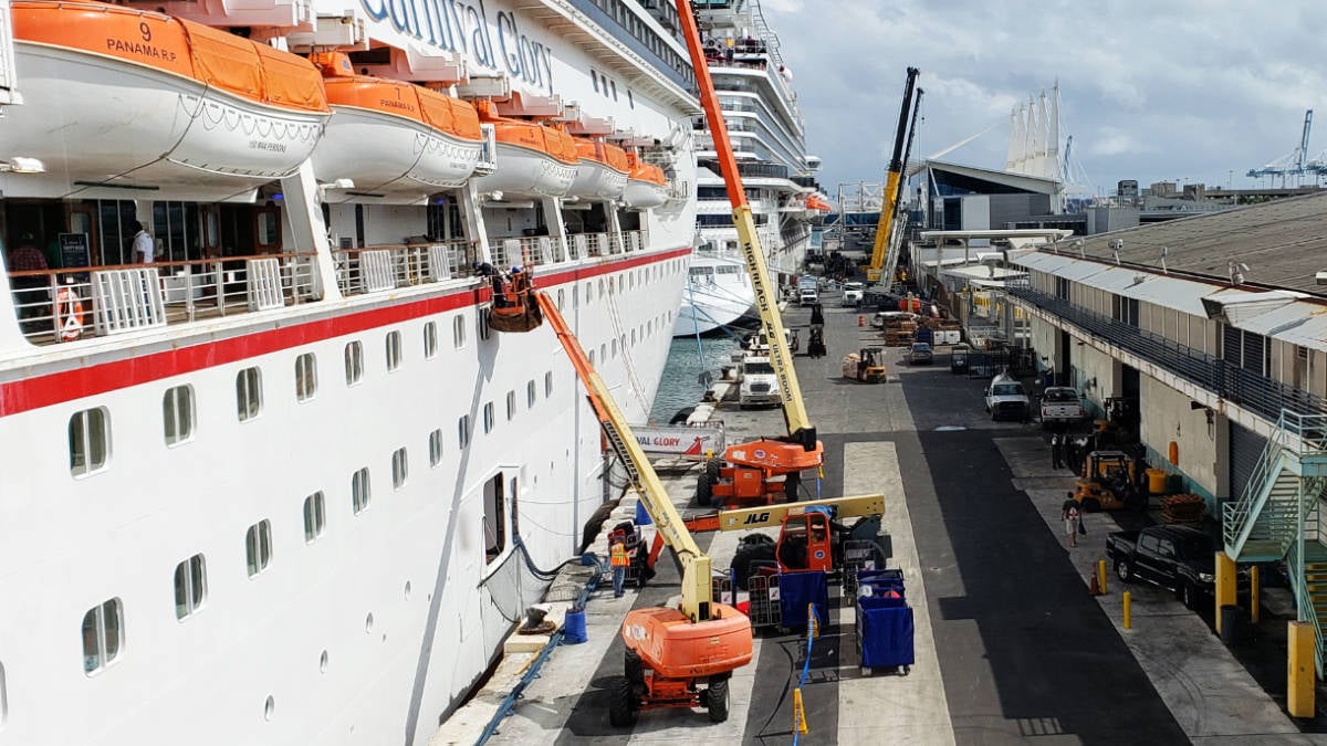 Cruise Ships Docked in Miami, Florida