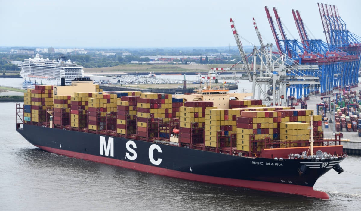 MSC Mara Cargo Ship in Hamburg