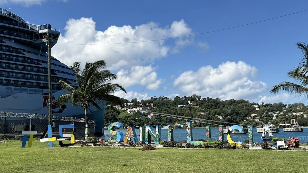 Cruise Ship Docked in St. Lucia